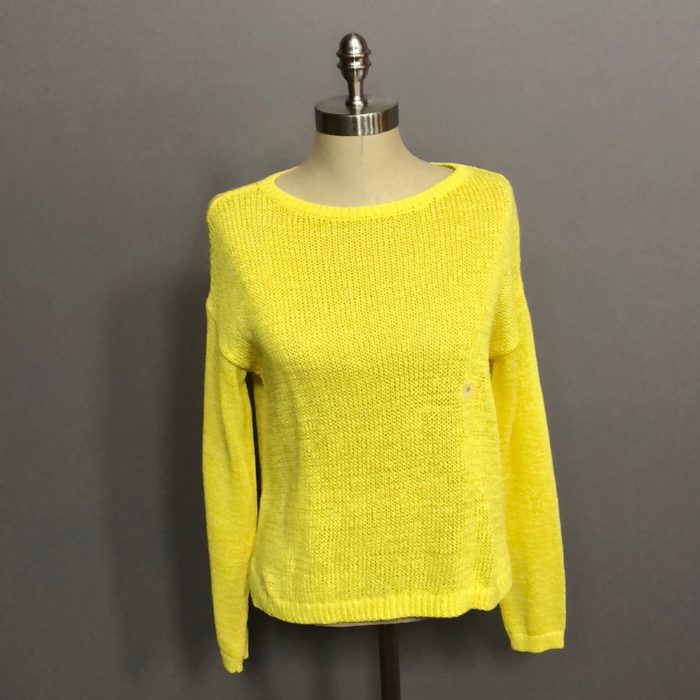 NWT Ann Taylor LOFT yellow sweater SP